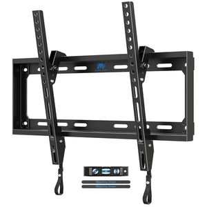 Mounting Dream Tilting TV Mounts for Most 26-60 Inch LED, LCD TVs up to VESA 400 x 400mm and 88 LBS Loading Capacity, TV Wall Mount with Unique Strap Design for Easily Lock and Release MD2268-MK
