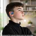 2 x Kids Bluetooth Headphones, Bluetooth 5.4 Air Conduction Open Ear Headphones, Ultra-Light, Stereo Sound with Mic, IPX5 Waterproof, 15H Playtime, Perfect for School and Outdoor Activities-Blue