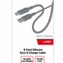 ZGear® 6 Foot Silicone Rubber Sync & Charge Cable