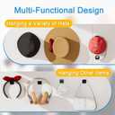 2 x 24 Pack Adhesive Hat Rack for Wall, Hat Organizer for Baseball Caps, Strong Multi-Purpose Hat Hooks, Hat Holder Hanger on Wall, Door, Closet, No Drilling (Black)