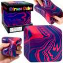 Slow Rising Stress Cube,Soft Squishy Toys,for Anxiety Relief, Cube Squishies Anxiety Stress Relief with (Purple)