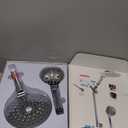 MakeFit Dual Handheld Shower Head Combo, 2-in-1 Rain Shower Heads System 8 Inch Rainfall Shower Head and 10 Modes High Pressure Hand Held Showerhead with Built-in Power Wash (Chrome)