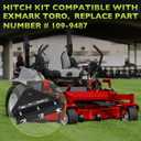 Hitch Kit Compatible with Exmark Toro Zero Turn Hitches, Lawn Mower Trailers Hitch Parts Replace# 109-9487 (Black)