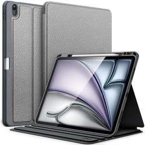 JETech Case for iPad Air 13-Inch M4/M3/M2 (2026/2025/2024) with Pencil Holder, Slim Folio Stand Protective Tablet Cover, Multi-Angle Viewing, Auto Wake/Sleep (Space Gray)