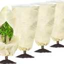 Bonviee 4 Packs Plant Covers Freeze Protection-47.2470.86 Large Tree Covers Frost Protection Blankets for Plants, Reusable Shrub Jakets Covers for Winter, with Drawstring & Zipper
