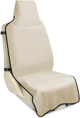 DREAMANIA Waterproof Seat Cover Towel, Premium Sweat Carseat Protector, Perfect for Universal Anti-Slip Car Truck SUV Seat, Great for Surfing Yoga Gym Workout, Tan