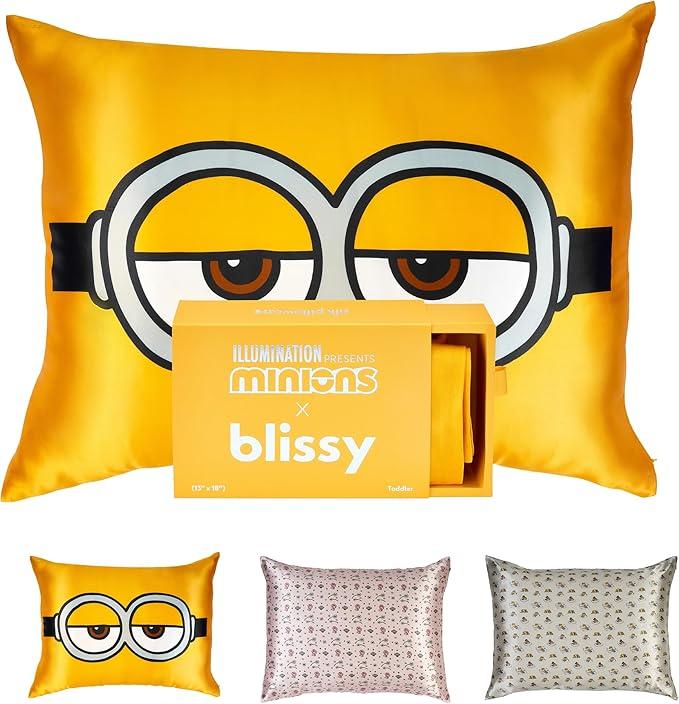 Blissy Silk Pillowcase - 100% Pure Mulberry Silk - 22 Momme 6A High-Grade Fibers - Silk Pillow Cover for Hair & Skin - Regular, Queen & King (Minion, King (Pack of 1))