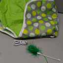 Interactive Cat Toys Rechargeable,Moving Concealed Feathers,Real Mouse Squeaky,Touch Activated Cat Kitten Toy Exercise Toys for Indoor Bored Adult Cats (green)