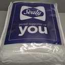 Sealy Luxury 100% Cotton Soft Top Layer, High Loft Comfort EternaLoft Fiberfill, Durable Stretch Corners Mattresses 18 Inches Deep Machine Washable Fitted Mattress Pad, King Size, White