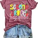 Teacher Shirts for Women: Kindergarten Preschool Teacher Pencil T-Shirt Funny Teacher Graphic Tees Back to School Tshirt (Red, XXL)