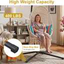 FDW Hammock Chair Stand, Outdoor Solid Steel Heavy Duty Construction for Hanging Hammock, Hanging Stand Max Load 400 LBS Air Porch Swing - 360 Degree Rotation