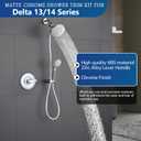 Shower Faucet Handle Trim Kit for Delta Tub and Shower Faucets, Shower Replacement Kit Compatible with Delta Shower Trim Kit, Single-Handle Valve Tub Shower Trim Kit (Chrome)