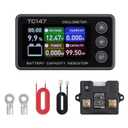 BINTA 0-50A Small Battery Monitor Shunt Voltmeter Ammeter for Lifepo4 Lithium, Backlight Waterproof Battery Meter for Auto Car RV Motorhome Golf Cart Portable Power Systems