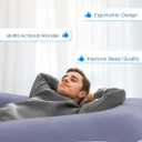 QUEEN ROSE Pregnancy Pillow, U Shaped Full Body Pillows for Sleeping Support, 55 Inch Maternity Pillow for Pregnant Women with Cooling Silky Cover, Blue