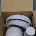 24 Pcs Dinnerware Set- Dinner Plates Set- Picnic & Camping- Unbreakable & Reusable- Includes 4x 9in, 4x 8in Plates, 4x 6in Bowls, 4 Cups, 4 Stainless Steel Forks and Spoons- Kitchen, Dorm, Office (White)