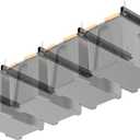 Ultrawall Overhead Garage Storage Rack, Heavy Duty Ceiling Storage Rack, 26 Inch Adjustable Ceiling Bin Storage System, 5 Sets for 4 Bins