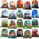 Weewooday 20 Pcs Dinosaur Party Favor Bags Drawstring Gift Goodie Treat Bag Dinosaur Candy Party Supplies Backpack for Birthday Candy Decoration(Bright Style)