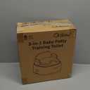 Orzbow 3-in-1 Toddler Potty Training Toilet | Baby Potty Chair, Toilet Topper Training Seat and Step Stool for Boys and Girls, Easy-to-Clean with Splash Guard and Lid, Grey