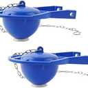 Hibbent 2 Pack Large 3-Inch Toilet Flapper Replacement Compatible with TOTO flapper Model THU140S- Oversized Sealing and Easy to Install- Blue