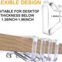 24 Pieces Transparent Clear Tablecloth Clips, Plastic Table Cloth ClipsWindproof Table Cover Holder ClampsTable Cloth Holder for Home Wedding Party Christmas Outdoor Indoor Picnic Camping(Large)