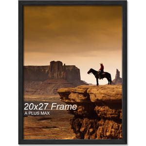 A PLUS MAX 20x27 Picture Frame Black Light Weight Wall Mount