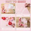 Gersoniel DIY Graduation Cap Decorations Kit 3 Construction Paper 15 Faux Assorted Flowers 3D Butterfly Pearl Rhinestone Bow Glitter Letter Stickers for DIY Hat Grad Cap Topper(Pink)