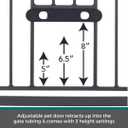 MYPET North States Wide Deco EasyPass Pet Gate with Patented Adjustable pet Door: 29.75" - 40.5" Wide Dog Gate. Pressure Mount, No Tools Needed. Dog Gates for The House, 31" Tall, Graphite