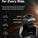 TCMT Full Face Motorcycle Helmet for Adults Men Women, Lightweight Polycarbonate Street Bike Dirt Bike Helmet with Anti-Scratch Mirror Shield and Removable Liner, DOT Approved. XL Size