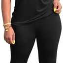 chicyes Workout Sets For Women Summer Casual 2 Piece Outfits Short Sleeve Tops Long Pants Lounge Matching Tracksuist Clothes Size XL