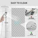 Shower Mat Non Slip Bathtub Mat - 36 x 16 Inch Eco-Friendly Soft Bath Mat for Tub Non Slip Shower Mats for Inside Shower with Suction Cups and Drain Holes, Bath Tub Mat, Grey