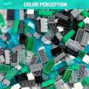 MANNIDOO 360 Pieces Building Bricks, Classic Basic Flats Parts and Pieces - 2x4 Brick x200 and 2x2 Brick x160, Moc Building Bulks Compatible with All Major Brands, Clear Blue