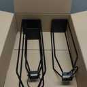 Perfnique Modern Farmhouse Lanterns, Set of 3 Black Metal Lanterns w/ 6hr Timer Flickering Flameless Candles, Decorative for Outdoor Decor, Front Porch, Indoor, Patio, Garden, Fireplace, Christmas (23inch & 20inch & 15inch)