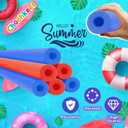 Chochkees Pool Noodles 52" x 2.5" Inch Swimming Hollow Core Foam Tube, Floating Thick Noodles for Floating, Pool Accessories, 6-Pack