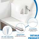 Shower Splash Guards, 2pcs Bathtub Corner Splash Guards Prevent Water Splashing Bathroom Accessories with Self-Adhesive Suitable for Showers, Bath tubs, Kitchen Sinks (9.25"x9.25")