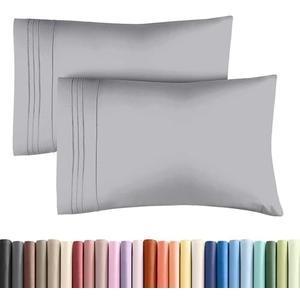 Queen Pillow Cases Set of 2 - Ultra Soft Hotel Quality Pillowcase Covers - Comfy Cozy Bedding for Women, Men, Kids & Teens - Machine Washable Pillow Protectors - 2 Pieces Set - Queen Size Steel Blue