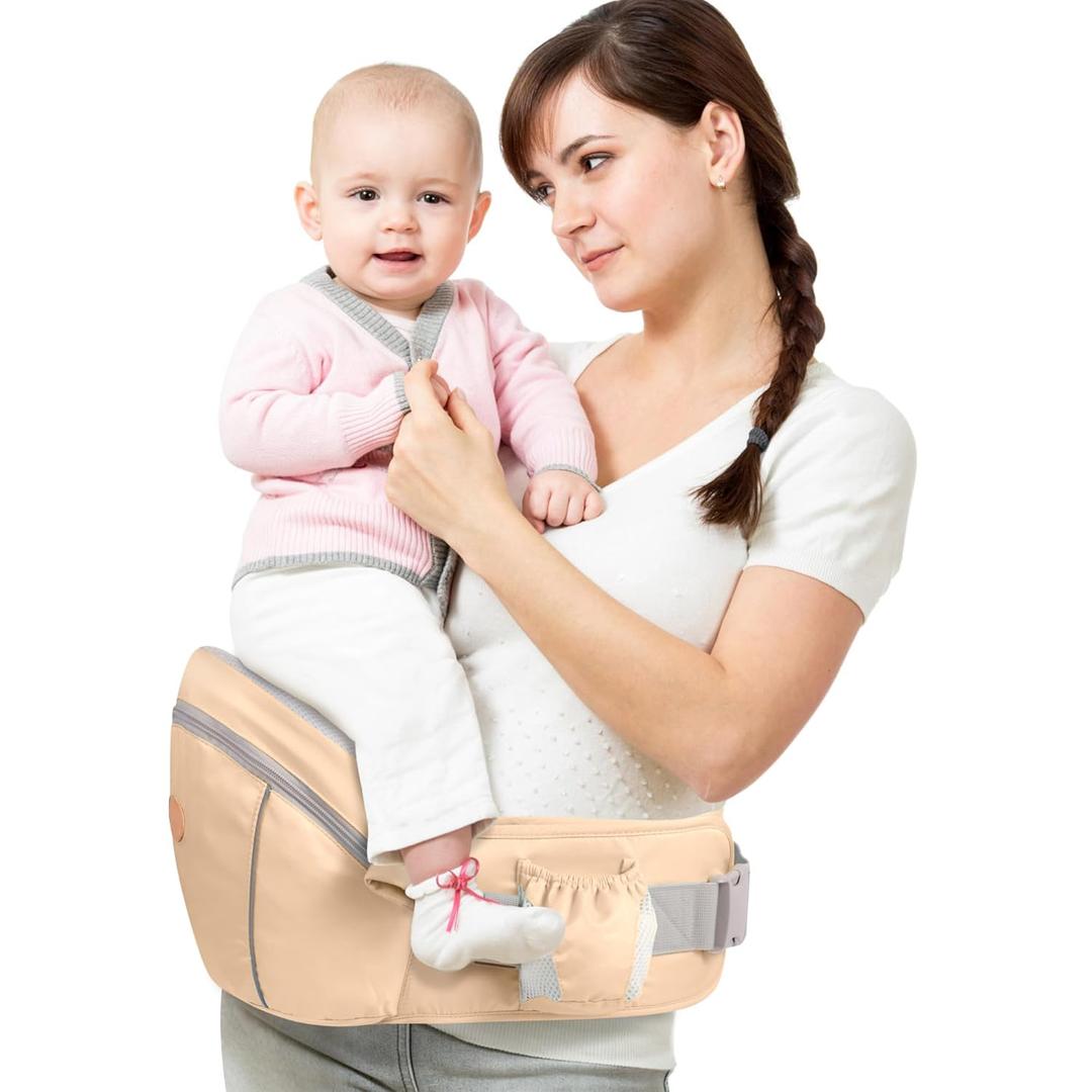 Hip Seat Baby Carrier, NASSBON Ergonomic Baby Hip Seat Carrier with Adjustable Waistband & Various Pockets for Newborns & Toddlers Hip Seat Baby Carrier, NASSBON Ergonomic Baby Hip Seat Carrier with Adjustable Waistband & Various Pockets for Newborns & Toddlers