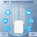 AX1800 Outdoor WiFi 6 Extender, High Power Outdoor WiFi Extender Signal Booster, Long Range Outdoor WiFi Access Point, IP67 Weatherproof, PoE Power Supply, for Starlink, Cameras, Patio, Camping,RV