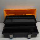 17-Inch Three-Layer Plastic Storage Box/Tool Box/Sewing Box Organizer, Multipurpose Organizer and Portable Handled Storage Case for Art Craft and Cosmetic