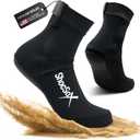 ShocSox Beach Volleyball & Sand Soccer Socks No-Holes, Soles for Maximum Protection (US, Alpha, X-Large, Regular, Regular, Black Out)