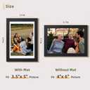 HappyHapi 4x6 Picture Frames Set of 10, Tabletop or Wall Display Pictures 3.5x5 with Mat or 4x6 Without, Multi Photo Frames Collage (Black)