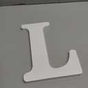 AOCEAN 12 Inch White Big Wood Letters Unfinished Wooden Letters for Wall Decor Decorative Standing Letters Slices Sign Board Decoration for Craft Home Party Projects (L)