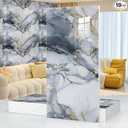 10pcs Thick Marble Peel and Stick Waterproof Wall Panels,Heat-Resistant Backsplash Tile, 23.6"x11.8" PVC Foam Wall Sticker for Kitchen,Living Rooms,TV Walls,Blue and Gold (Not Real Tile 19.4Sq. Ft.)
