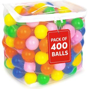 Play Balls for Ball Pit, Plastic Crush Proof, Phthalate & BPA Free, Assorted Colors (400 Balls) Play Balls for Ball Pit, Plastic Crush Proof, Phthalate & BPA Free, Assorted Colors (400 Balls)