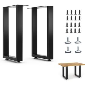 16 Bench Legs,Metal Table Legs Heavy Duty Furniture Legs 16",Coffee Table Legs Side Table Legs,16Height 11Wide,Set of 2 (Rectangle-shape)