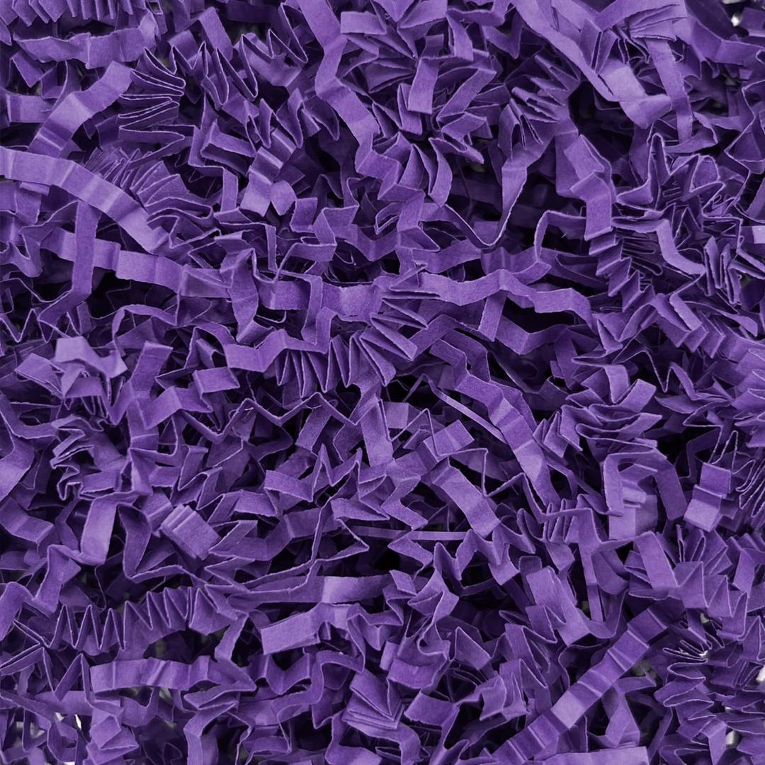 10 LB Deep Purple Crinkle Cut Paper Shred Filler, Paper Shreds for Basket Fillers, Birthday, Gift Wrapping, Wedding, Halloween, Commercial Packaging Gift Decor Party Filler