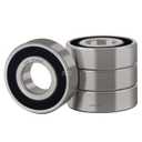XIKE 4 Pcs 60/28-2RS Bearings 28x52x12mm, Double Rubber Seals and Pre-Lubricated, Deep Groove Ball Bearing.