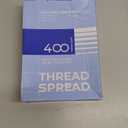 Thread Spread 100% Cotton Pillow Cases Queen Size Set of 2 - Luxury 400 Series Glee Collection Queen Pillow Cases (White), Soft Cooling Breathable Hotel Cotton Pillowcases, Fits Standard Pillows