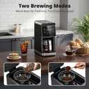 AIRMSEN Grind & Brew Coffee Maker with Built-in Grinder, Programmable Single Serve Coffee Maker - 5 Cup-800ML, 3 Grind Settings, Auto Keep Warm & Glass Carafe for Small Home and Office