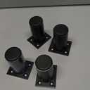 Sumnacon 4PCS Aluminium Alloy Furniture Legs - Round Adjustable Sofa Legs Furniture Cabinet Legs,3 Inch Funiture Feet for Cabinet Desk Table Chair Sofa Bed,Black