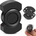 3-in-1 Fidget Toys Adults Kids: Spinner, Slider & Clicker Magnetic Stainless Steel Bearing for Super-Stable Rotation Stress Relief, Enhanced Focus, and Habit Breaking, Black